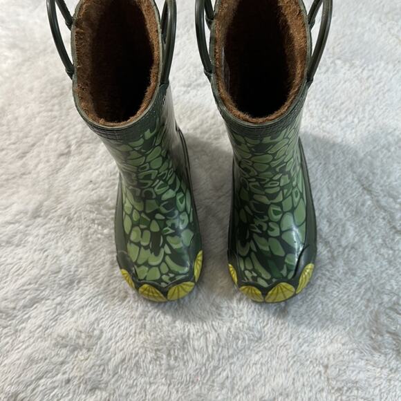 WESTERN CHIEF   Kids green dinosaur RAIN BOOTS size 7/8 - Picture 7 of 8